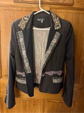 Vintage TRUE MEANING Embellished Lace & Sequin Blazer - Rare Micro Run Design